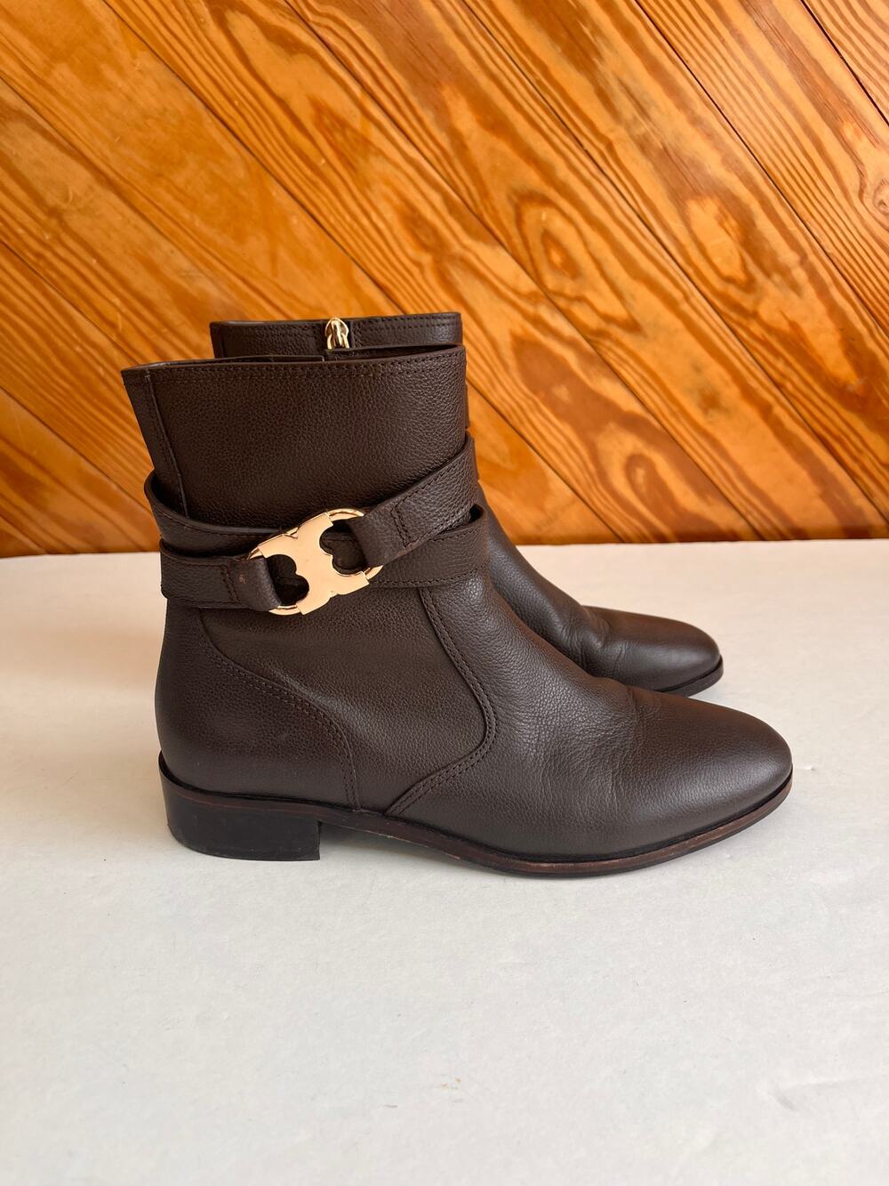 Tory Burch Gemini Link Leather Chelsea Ankle Boot 8.5